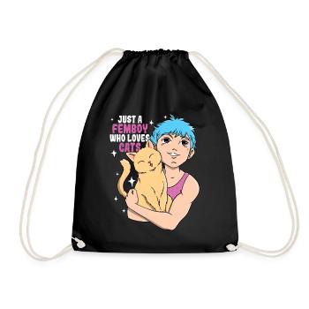 Femboy Gift - Drawstring Bag - black - Front