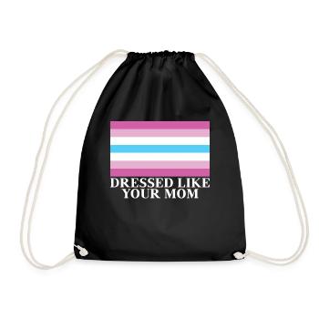 Femboy Flag Gift - Drawstring Bag - black - Front