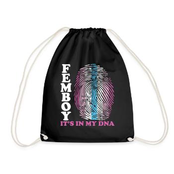 Lustiges Femboy-Flaggen-Geschenk - Turnbeutel - Schwarz - Vorne