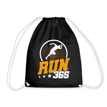 Motivation Streak Running Runner Marathon - Drawstring Bag - black - Front
