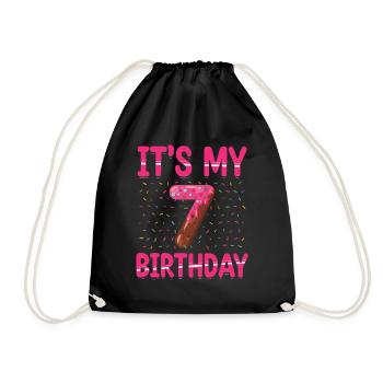C’est mon 7e anniversaire | | du thème Sprinkles - Sac de sport léger - noir - Devant