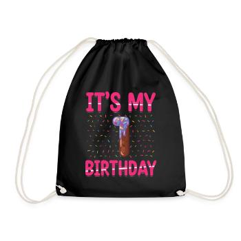 It's My 1st Birthday | Sprinkles Theme | - Drawstring Bag - black - Front