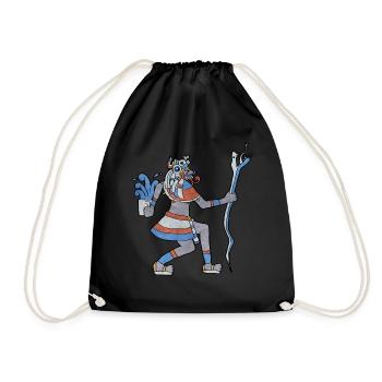 Tlaloc Aztec Rain Dieu Aztèque Nahu - Sac de sport léger - noir - Devant