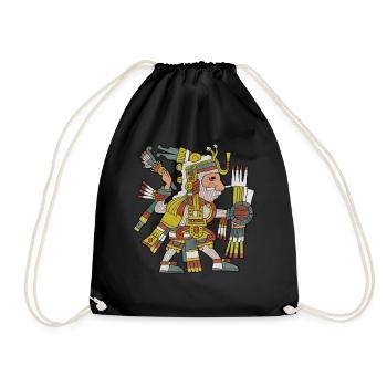 Mixcoatl Aztec God Cloud Serpent Maya Inka Tolt - Drawstring Bag - black - Front