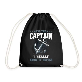 Boat Lovers Boat Captain Captain Captains - Drawstring Bag - black - Front