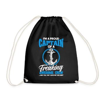 Boat Lovers Boat Captain Captain Captains - Drawstring Bag - black - Front