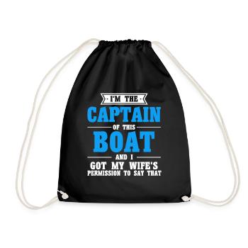 Femme Capitaine de bateau Capitaines - Sac de sport léger - noir - Devant