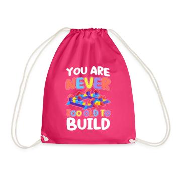 Build clamping block building block - Drawstring Bag - fuchsia - Front