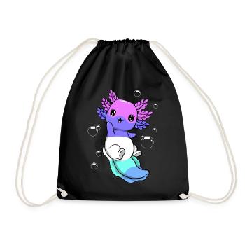 Drapeau spectrosexuel Axolotl Pile Kawaii - Sac de sport léger - noir - Devant
