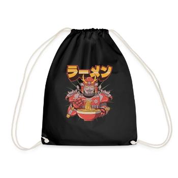 Cyborg Robot Ramen Noodles Cyber Punk Cyber - Turnbeutel - Schwarz - Vorne