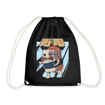 Cyborg Japanese Sushi Monster Cyber Punk Cyber - Turnbeutel - Schwarz - Vorne