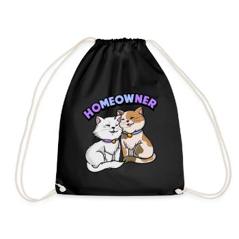 | propriétaire Chemise de chat mignonne | Tshirt Amoureux des Chats | - Sac de sport léger - noir - Devant