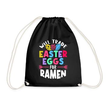 Échangez les œufs de Pâques contre des ramen | | amateur de ramen - Sac de sport léger - noir - Devant
