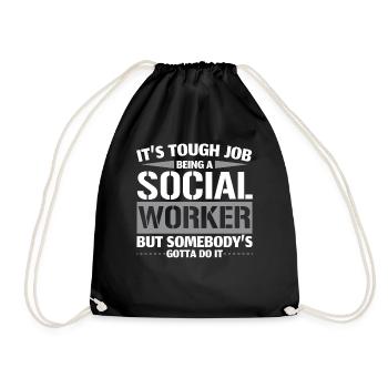 C’est un travail difficile d’être travailleur social B - Sac de sport léger - noir - Devant