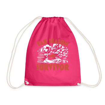 Tax Season Survival Artist Tax Advisor CPA - Drawstring Bag - fuchsia - Front