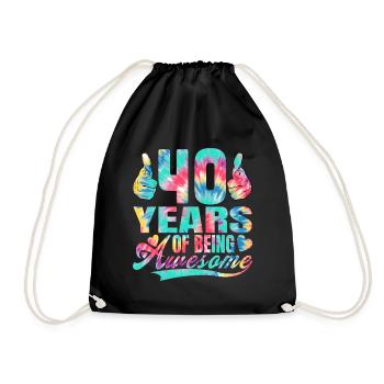 40e anniversaire ou anniversaire 40 ans d’existence - Sac de sport léger - noir - Devant