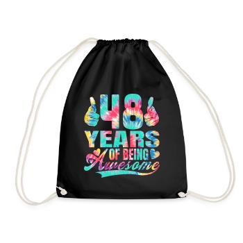48e anniversaire ou anniversaire 48 ans d’existence - Sac de sport léger - noir - Devant