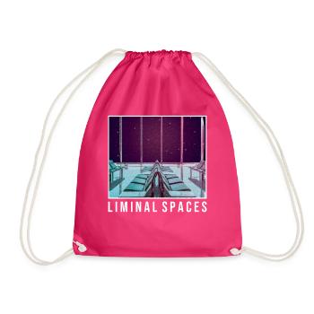 Anemoiacore Aesthetic Border Space Weirdcore - Drawstring Bag - fuchsia - Front