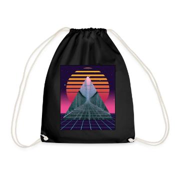 Anemoiacore Aesthetic Border Space Weirdcore - Drawstring Bag - black - Front