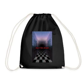 Anemoiacore Aesthetic Border Space Weirdcore - Drawstring Bag - black - Front