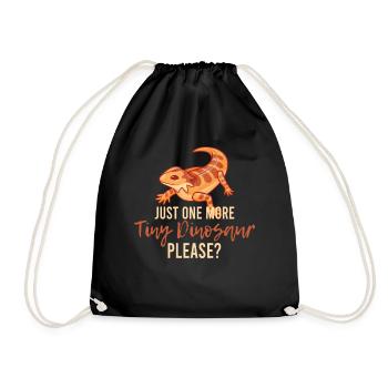Funny bearded dragon - Drawstring Bag - black - Front