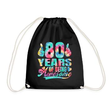 80e anniversaire ou anniversaire 80 ans d’existence - Sac de sport léger - noir - Devant