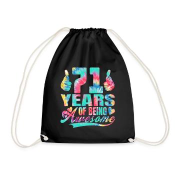 71e anniversaire ou anniversaire 71 ans d’existence - Sac de sport léger - noir - Devant