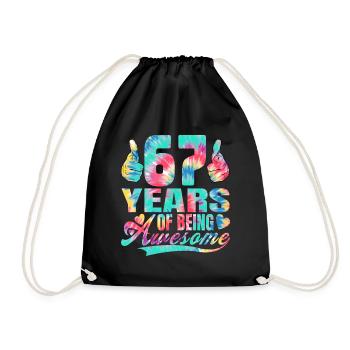 67e anniversaire ou anniversaire 67 ans d’existence - Sac de sport léger - noir - Devant