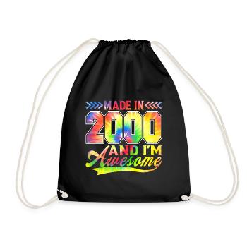 Fabriqué en 2000 et je suis un spectre de couleurs génial - Sac de sport léger - noir - Devant