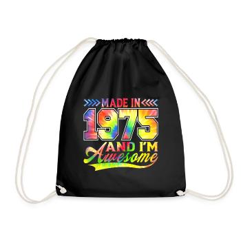 Fabriqué en 1975 et je suis un spectre de couleurs génial - Sac de sport léger - noir - Devant