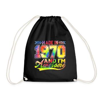 Fabriqué en 1970 et je suis un spectre de couleurs génial - Sac de sport léger - noir - Devant