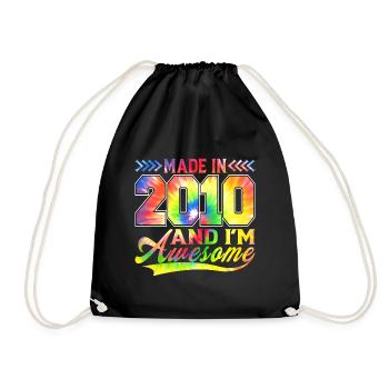 Fabriqué en 2010 et je suis un spectre de couleurs génial - Sac de sport léger - noir - Devant