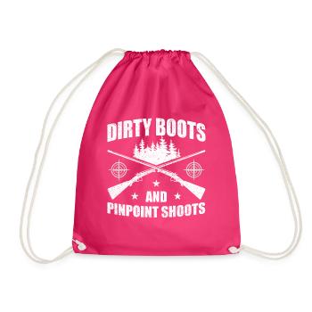 Funny hunt for hunters - Drawstring Bag - fuchsia - Front