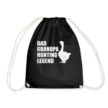 Funny Hunting Girl Hunter - Drawstring Bag - black - Front