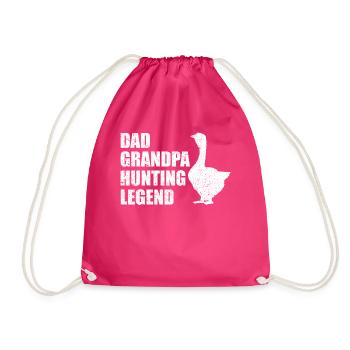 Funny Hunting Girl Hunter - Drawstring Bag - fuchsia - Front