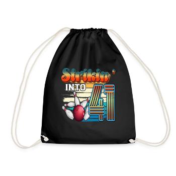 Strikin' Into 41 Bowling Bowler Feier Zum 41. - Turnbeutel - Schwarz - Vorne