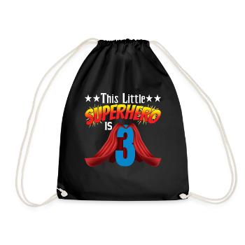 Ce petit super-héros a 3 ans - Sac de sport léger - noir - Devant
