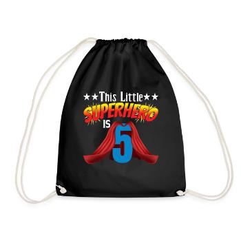 Ce petit super-héros a 5 ans - Sac de sport léger - noir - Devant