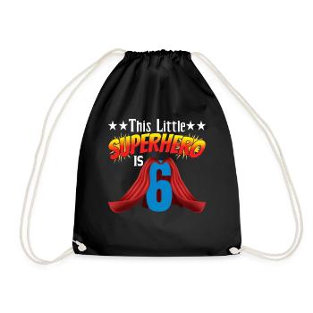 Ce petit super-héros a 6 ans - Sac de sport léger - noir - Devant