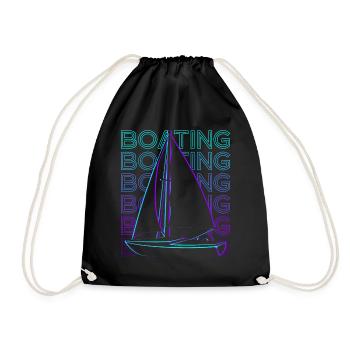 Bateau Voilier Rétro Cadeau - Sac de sport léger - noir - Devant