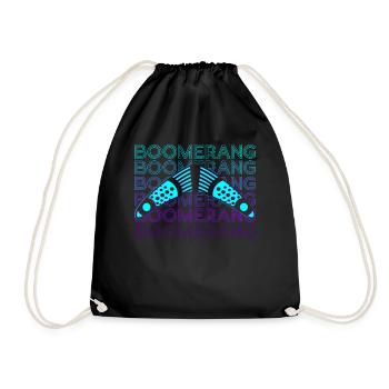 Bumerang Retro Geschenk - Turnbeutel - Schwarz - Vorne