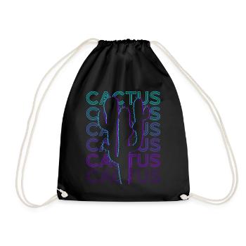 Cactus Cactus Retro Cadeau - Sac de sport léger - noir - Devant