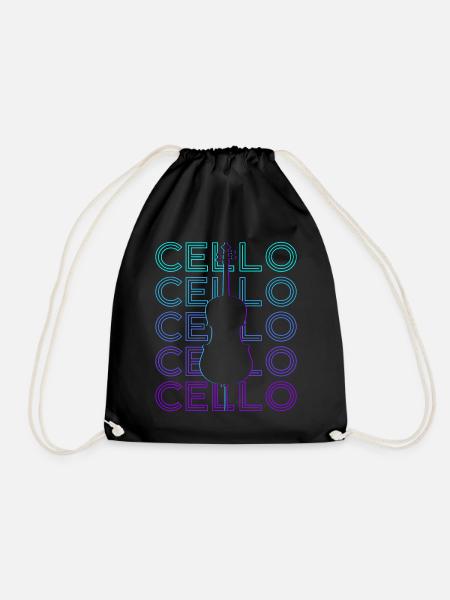 Cello Cellist Retro Geschenk - Turnbeutel - Schwarz
