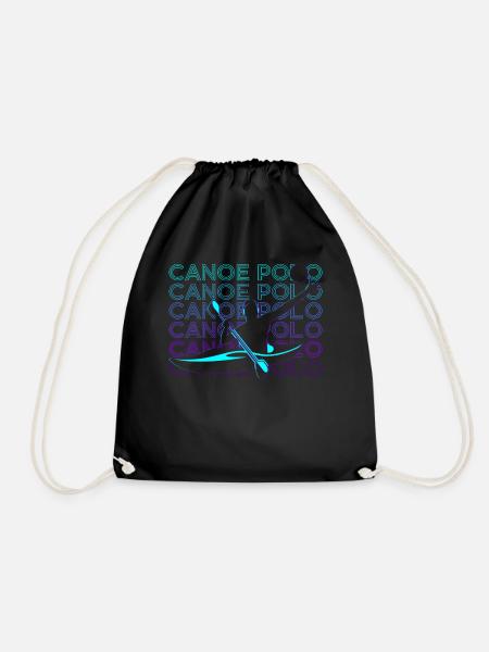 Canoe Polo Canoeing Canoeing Retro Gift - Drawstring Bag - black