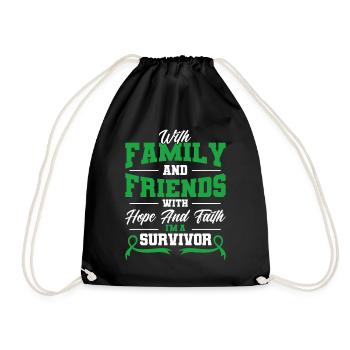 With hope and faith I am a survivor - Drawstring Bag - black - Front