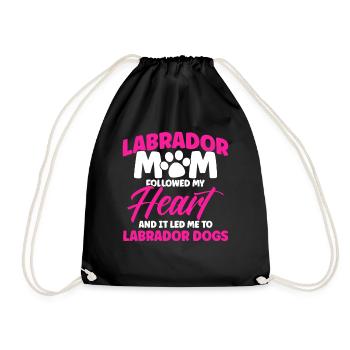 Haustier Labrador Mama Hund Labrador - Turnbeutel - Schwarz - Vorne