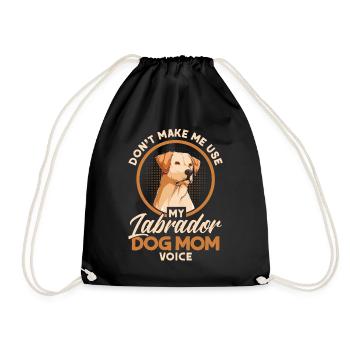 Haustier Labrador Mama Hund Labrador - Turnbeutel - Schwarz - Vorne