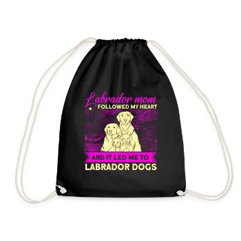 Haustier Labrador Mama Hund Labrador - Turnbeutel - Schwarz - Vorne