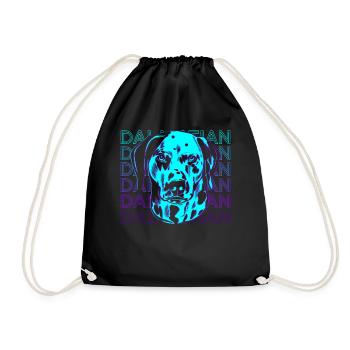 Cadeau rétro dalmate - Sac de sport léger - noir - Devant