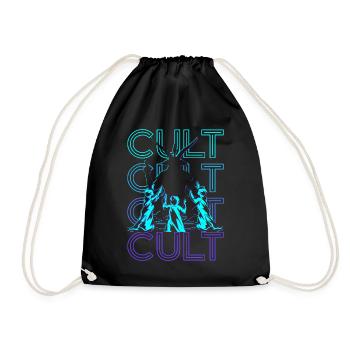 Culte Baphomet Paganisme Occulte Wicca Retro Geschen - Sac de sport léger - noir - Devant